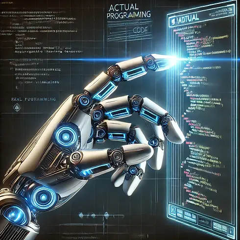 DALL·E 2025-01-09 11.18.51 - A futuristic image of a robotic arm interacting directly with