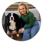 Mandy Robbins and her dog Riese