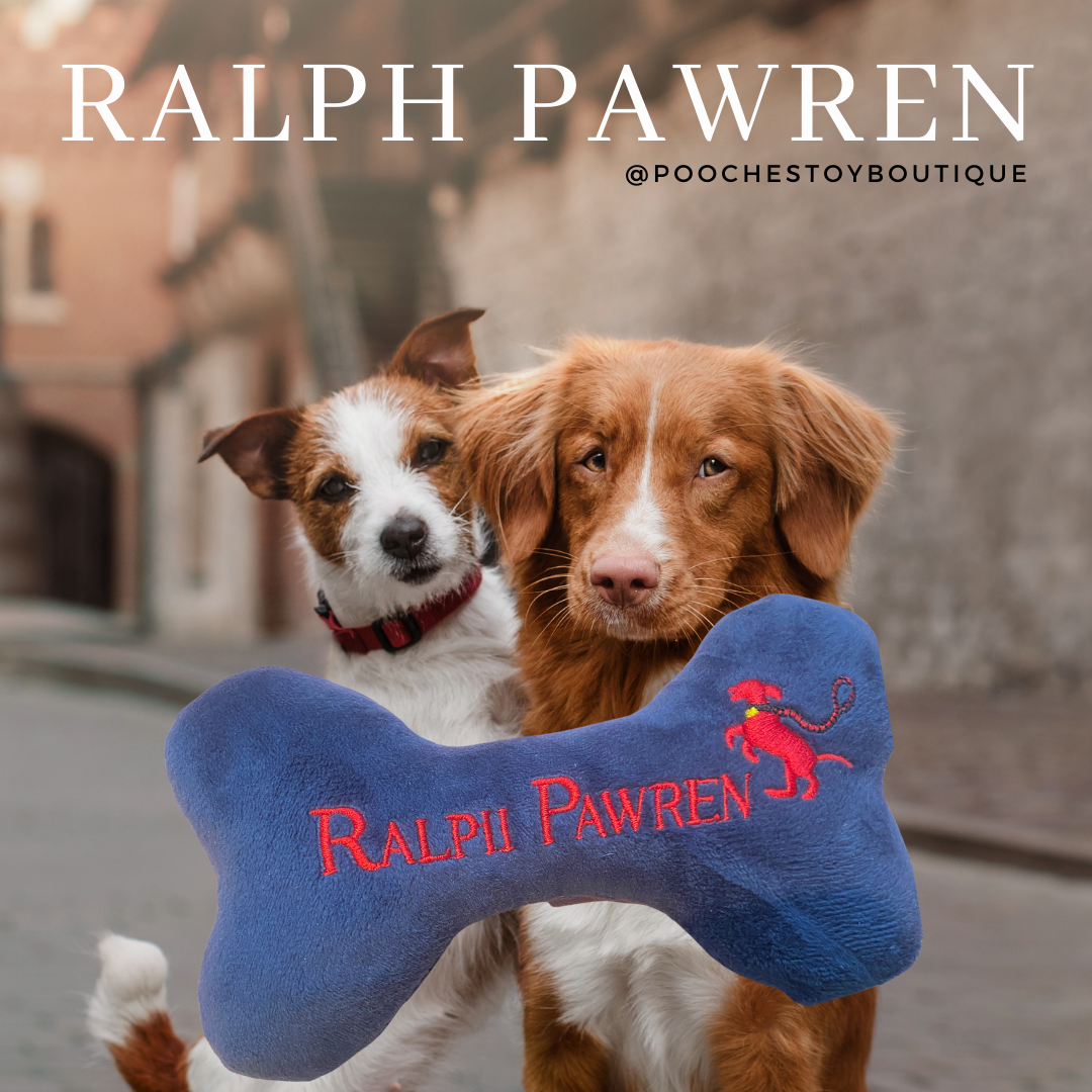 Ralph Pawren Plush dog toys - ideal novelty dog gifts.