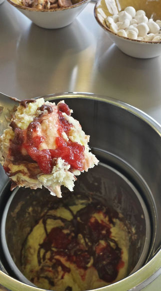 Gelato cioccolato e marmellata