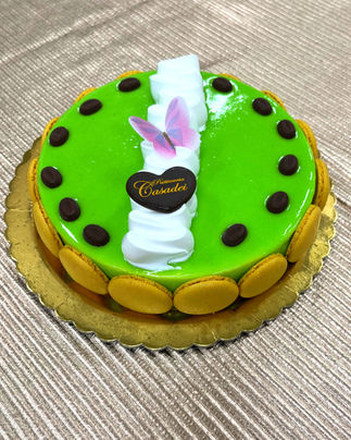 Bavarese con macarons