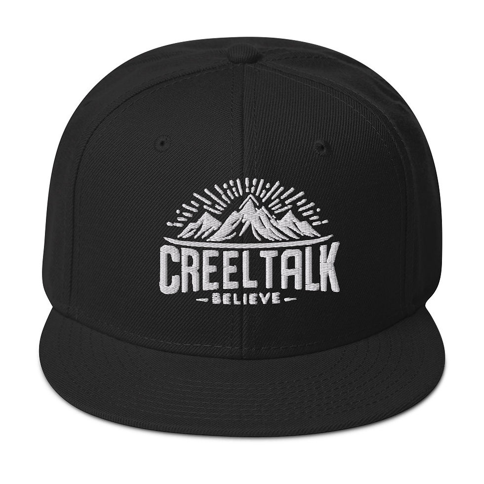 Thumbnail: Black hat with CREELTALK -BELIEVE- logo