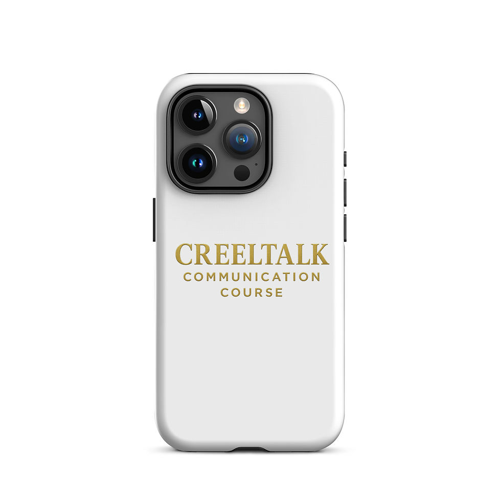 Thumbnail: White phone case, 'Creeltalk Communication Course'