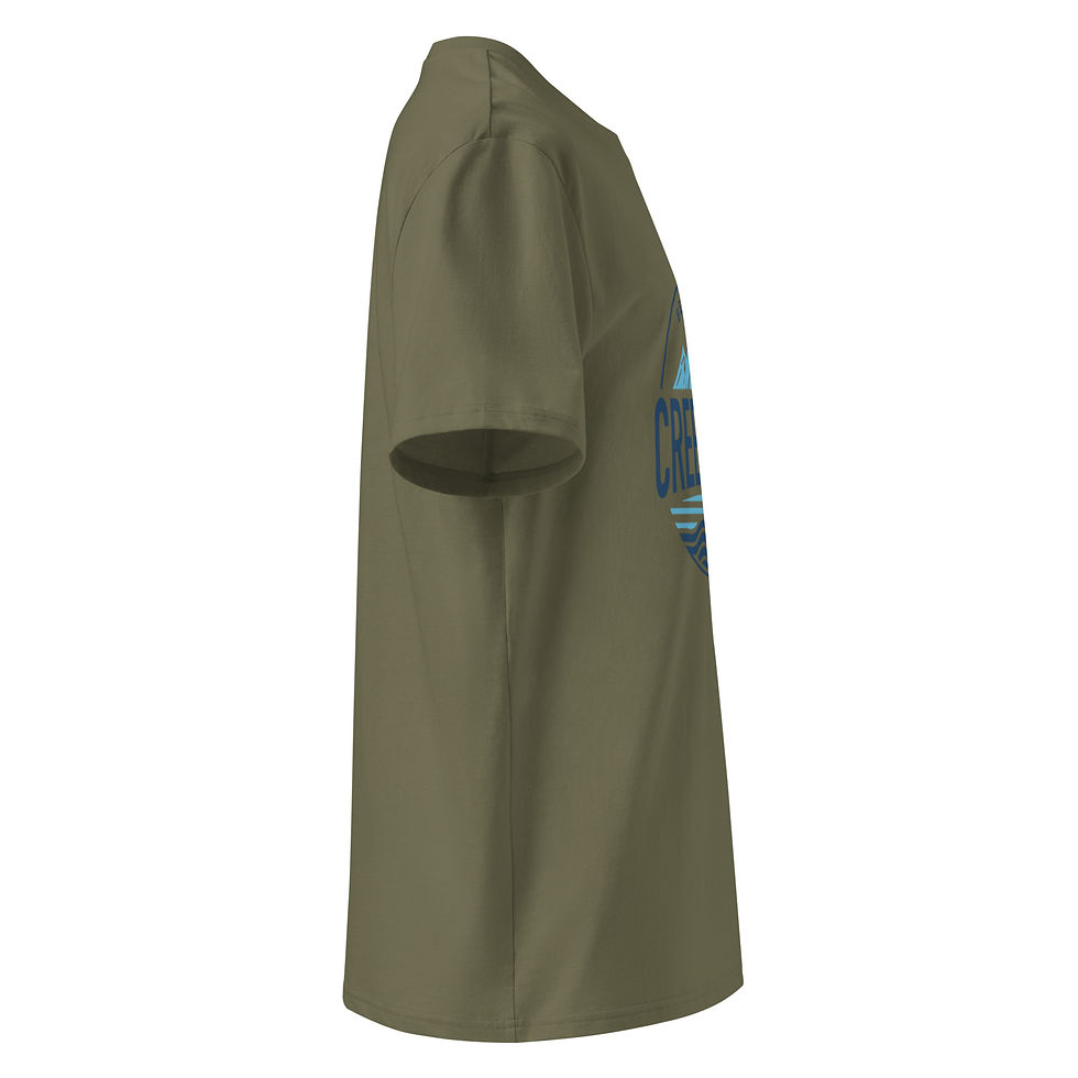 Thumbnail: Men's olive green long-sleeve shirt, side view