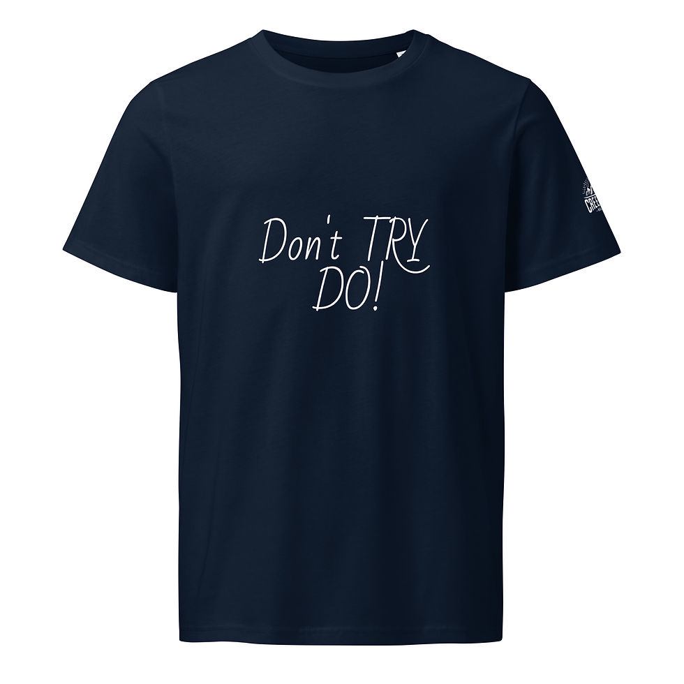 Thumbnail: Navy t-shirt with 'Don't TRY DO!' text