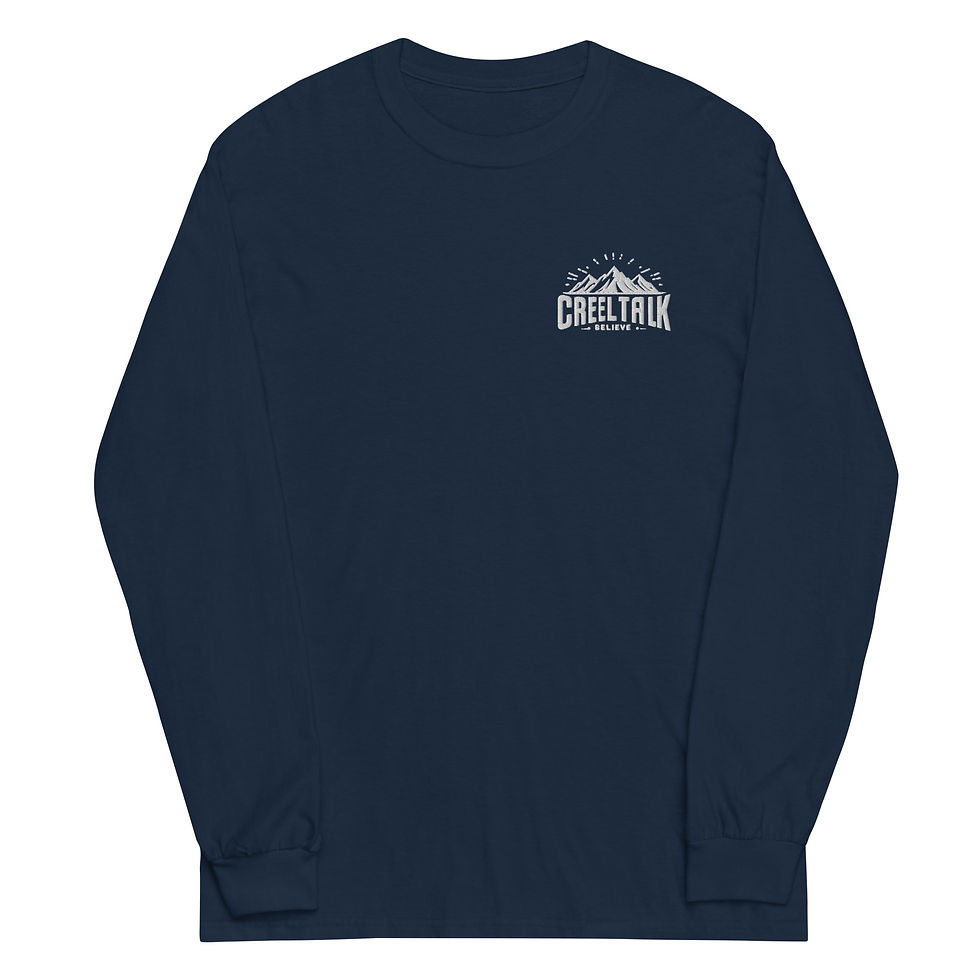 Thumbnail: Men's navy long sleeve shirt with chest logo