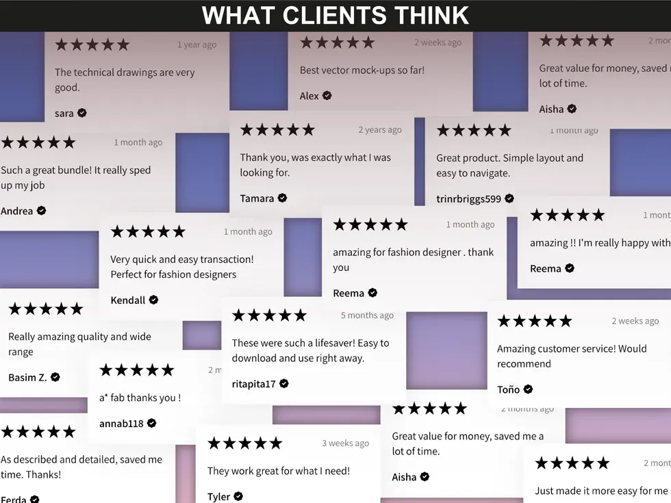 Real customer reviews praising FUPstudio’s fabric Procreate brushes for quality and speed