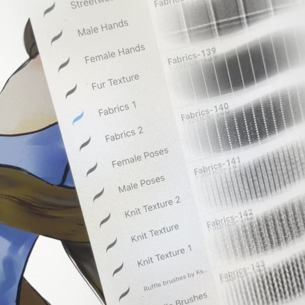 Video preview of FUPstudio Fabric Brushes showing how to use textures in Procreate