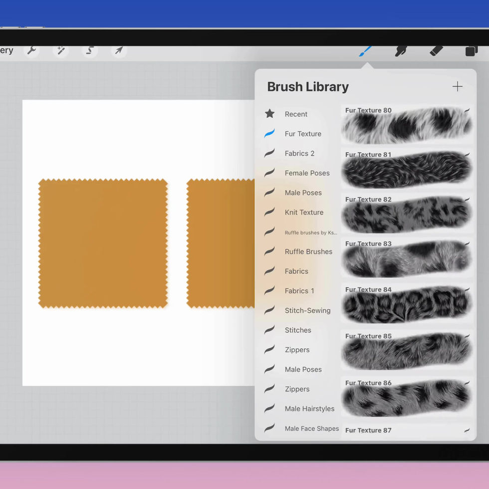 FUPstudio Fur Texture Brushes video preview for Procreate bundle demo and brush application