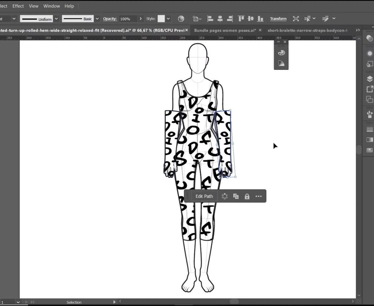 Women’s Poses bundle by FUPstudio showcasing 8 female figure templates for fashion sketching and design projects.