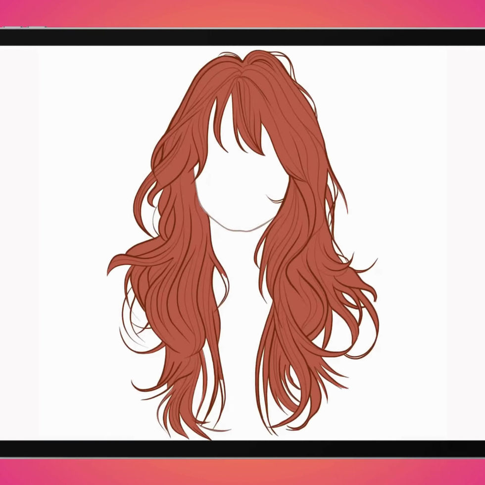 A video preview showcasing FUPstudio’s 100 female hairstyle Procreate stamps, featuring a variety of styles and textures.