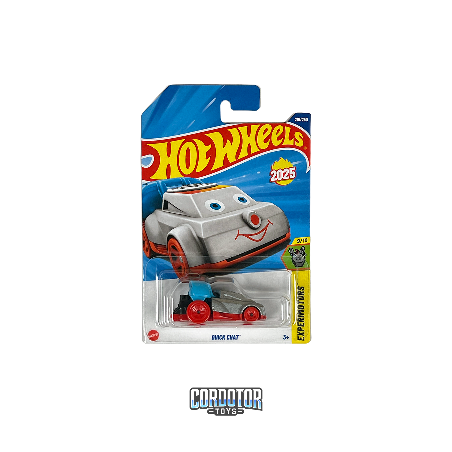 Hot Wheels Quick Chat diseño divertido con rostro animado
