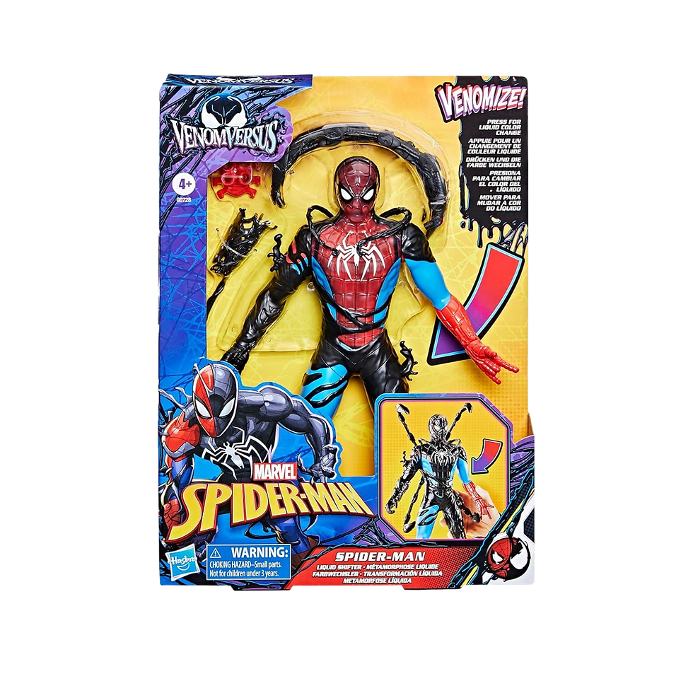 Figura de acción Marvel Spider-Man VenomVersus - Transformación Líquida de 27 cm, en su empaque original.