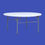 Thumbnail: White Folding Table - 60in Round