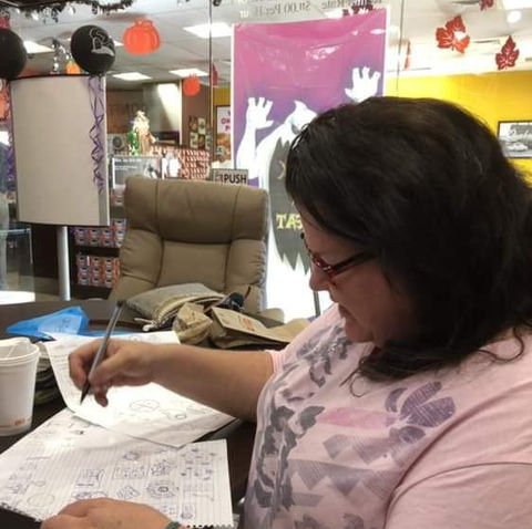 Brainstorming while working at Dunkin Donuts meeting room