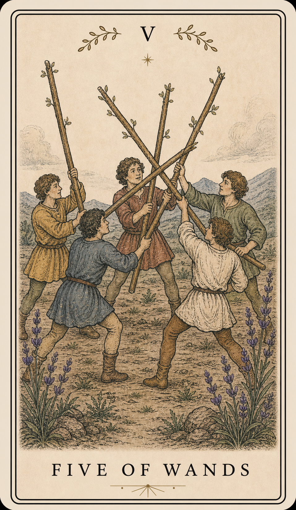 FIVE OF WANDS