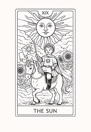 The Sun tarot card – handwritten journal style meaning