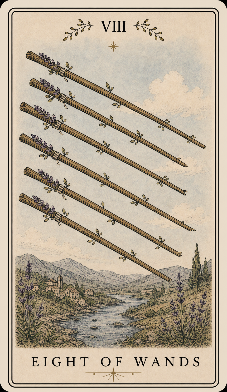EIGHT OF WANDS