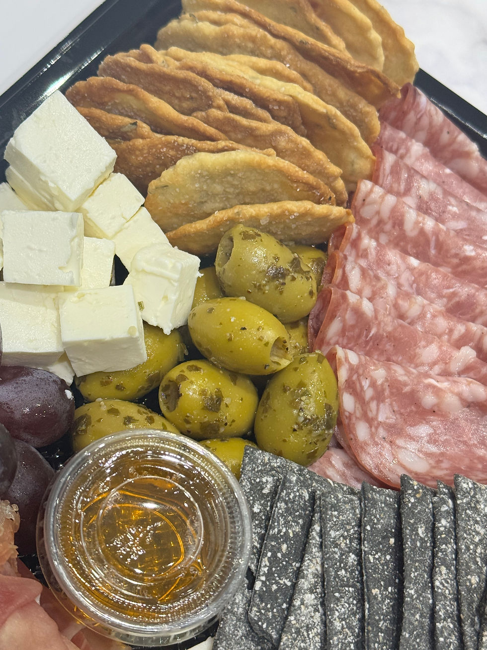 Close-Up of Fanoggins Bakery's Charcuterie Board