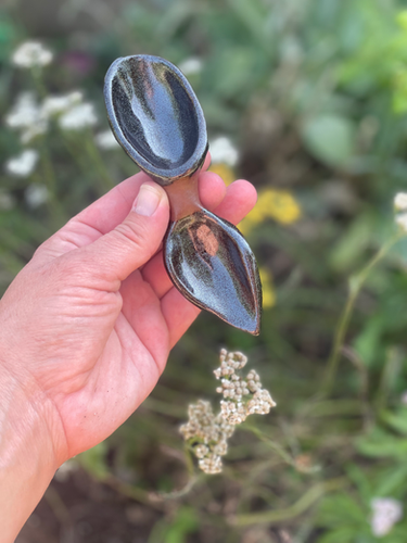 Medium Sparkly Black Ceramic Massage Tool | TheHealersToolmaker