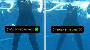 באיזה עומק צריך לעמוד בבריכה באימון אקווה ג'ים?