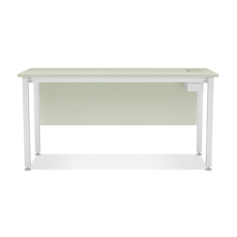 Thumbnail: Unitized T20 Table in Sugar White Colour. Wide range of  chairs and office furniture from Godrej Interio