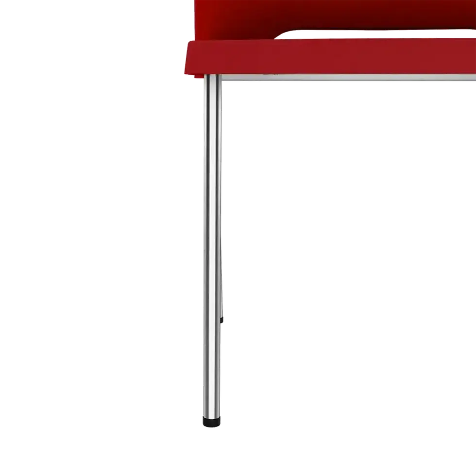 Thumbnail: Buy Unwind Cafeteria Chair Online, (Set of 4) Stainless Steel Chairs in Raspberry Red Colour