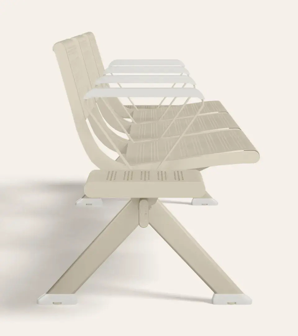 Thumbnail: Godrej Matrix 3 seater Steel Public Seating