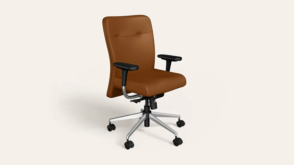Thumbnail: Godrej Kareena NXT Full Back leatherette Workstation Office Chair