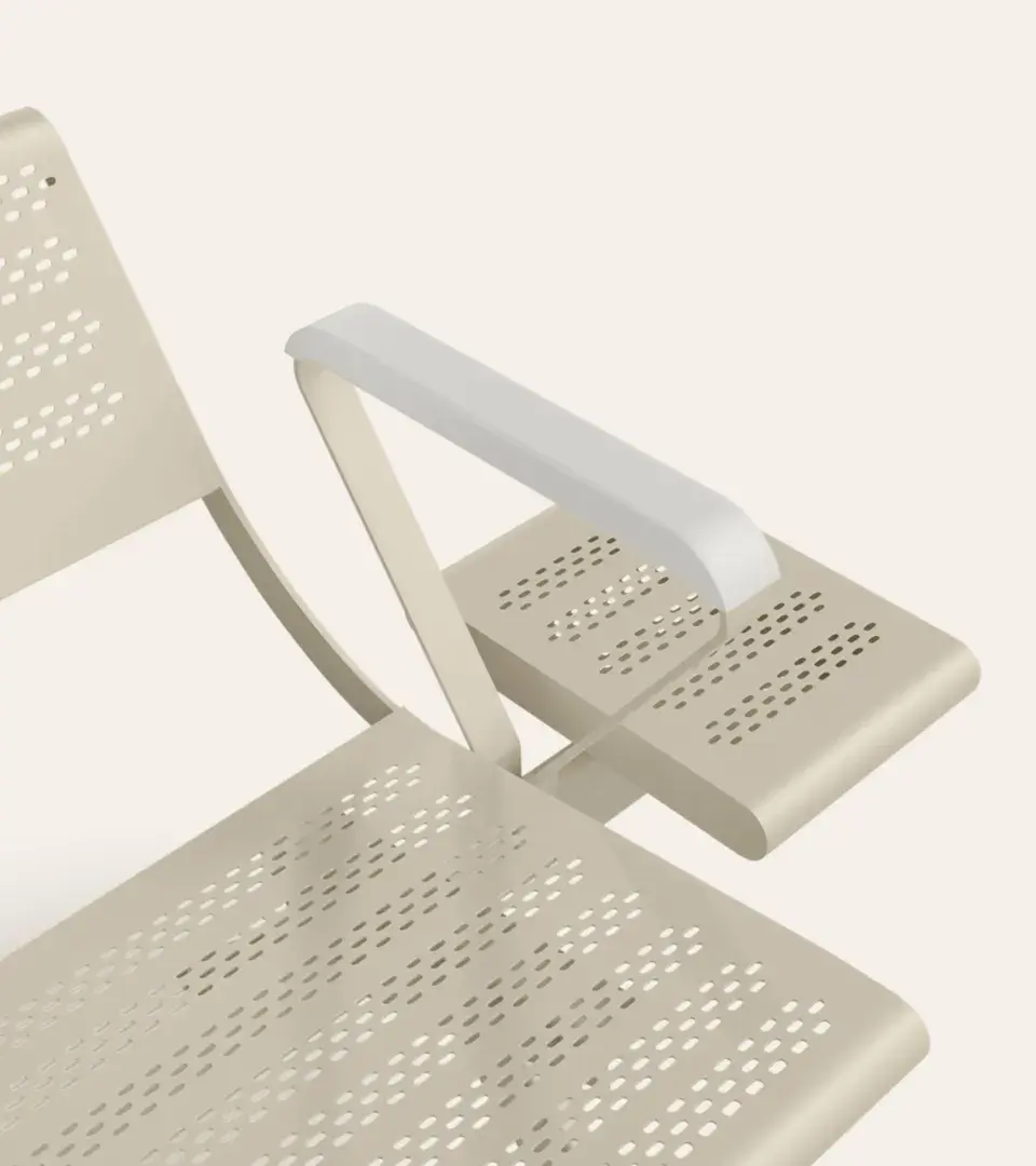 Thumbnail: Godrej Matrix 3 seater Steel Public Seating