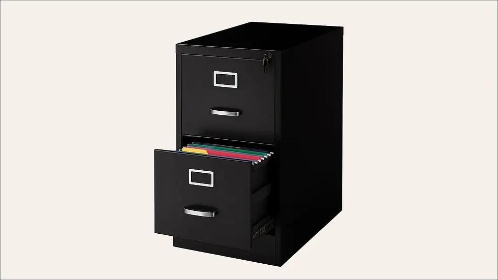 Godrej Lockable Vertical Filing Cabinet with 2 Drawers for Office in Mild Steel