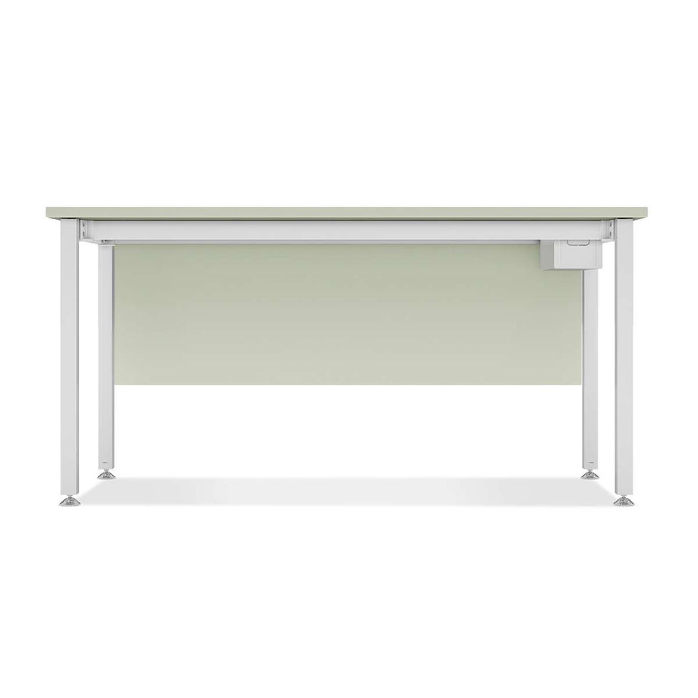 Thumbnail: Unitized T20 Table in Sugar White Colour. Wide range of  chairs and office furniture from Godrej Interio