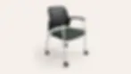 Godrej Relax 4 legged With arms With Castor Knitted Fabric Multipurpose Seating