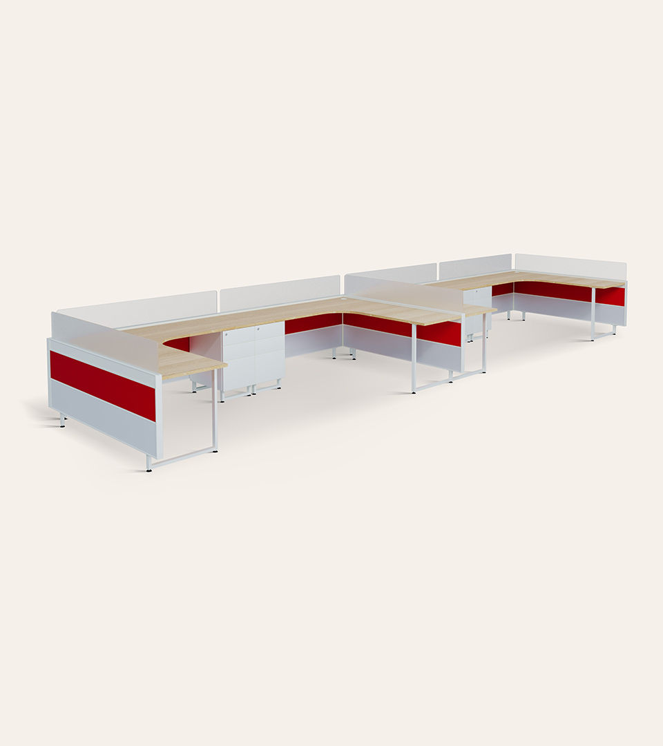 Thumbnail: Godrej Habitat L Shaped Panel based Workstations