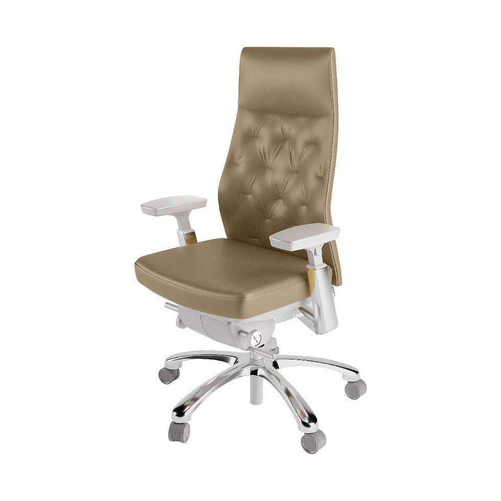 Thumbnail: Posture Perfect Napa Leather High Back Chair