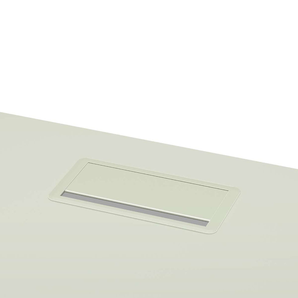 Thumbnail: Unitized T20 Table in Sugar White Colour. Wide range of  chairs and office furniture from Godrej Interio