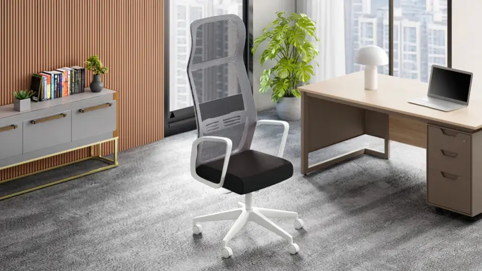 Godrej Vurv High Back Knitted Fabric Mesh Ergonomic Office Chair