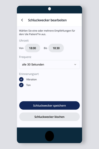 Digitale Erinnerungshilfe für das Speichelmanagement bei Dysphagie