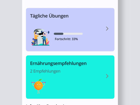 Startbildschirm der App phagifit