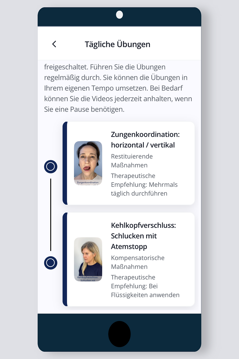 Beispielansicht aus der App phagifit