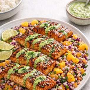 Smoky Chipotle Seared Salmon with Fresh Citrus Salsa