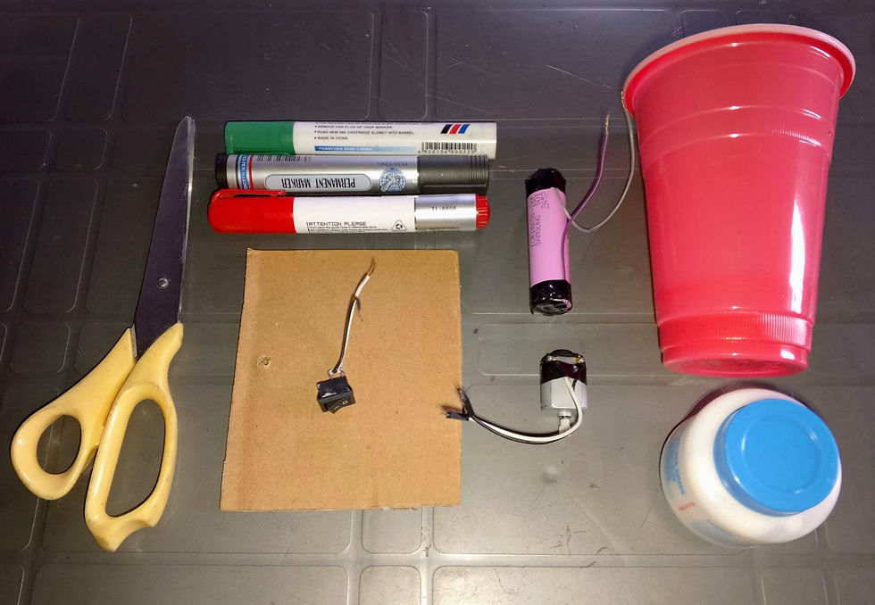 Required materials to make homemade draw bot