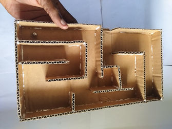 Inside activities for kids: How to make a marble maze game with cardboard