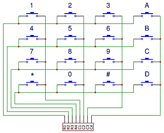 Arduino-Keypad-Tutorial-4X4-Keypad-Schem