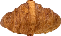 Golden, flaky Balthazar Bakery butter croissant, the perfect pairing for a Coffee Culture latte.