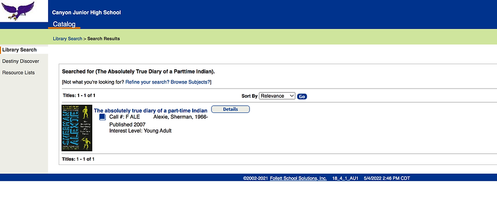 Thumbnail: The Absolute True Diary of a Part-Time Indian