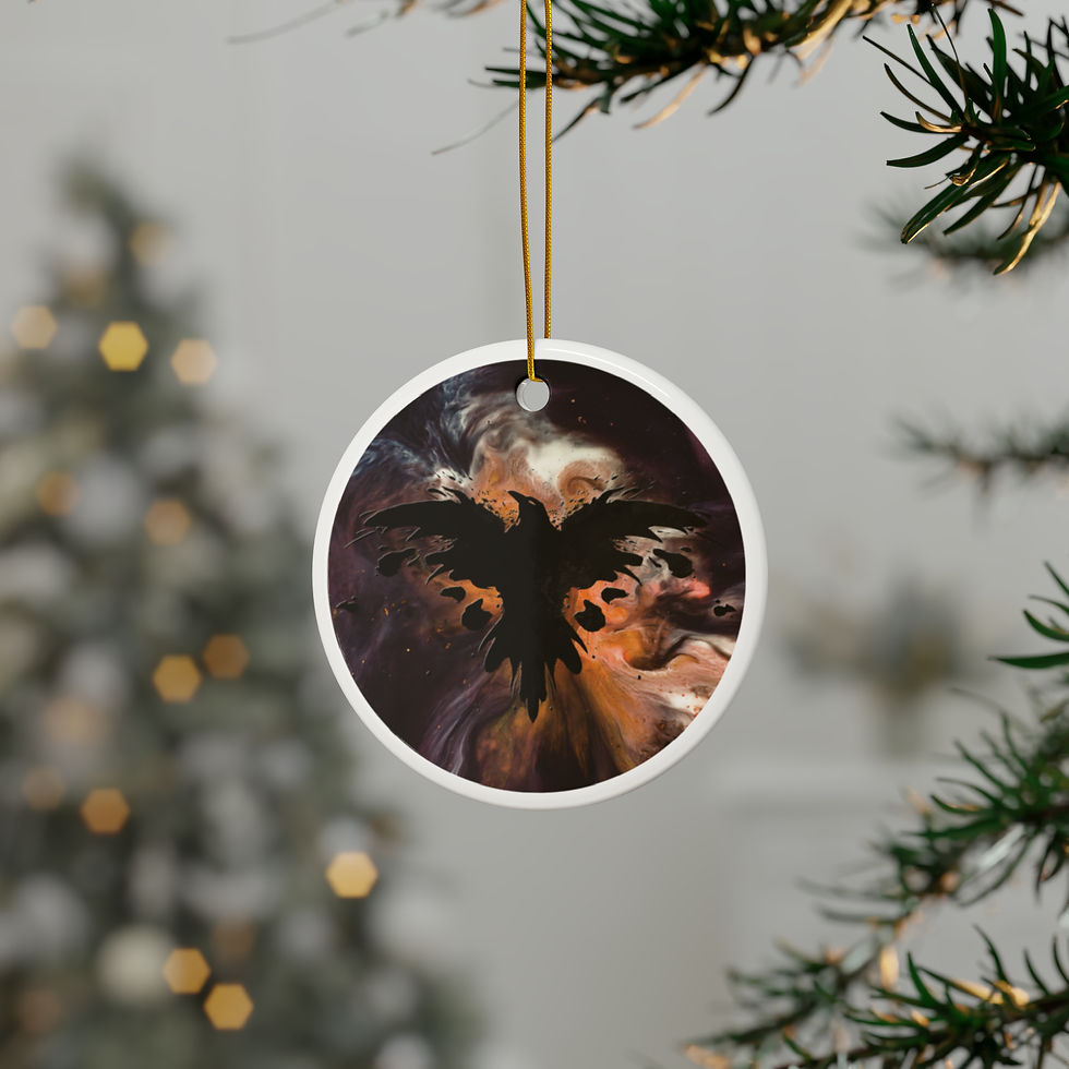 Thumbnail: Space Raven Ceramic Ornament