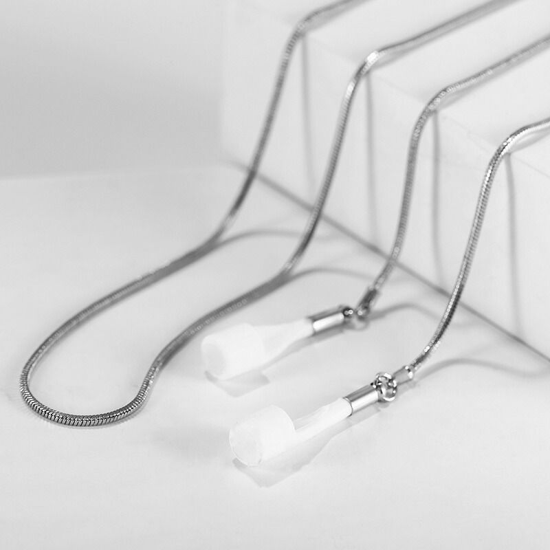 サムネイル： AirPods &眼鏡用ネックストラップ エアーポッズ用 イヤホンホルダー チェーン 磁石付き 落下防止 紛失防止 滑り止め 軽量 携帯 収納 マグネット内蔵