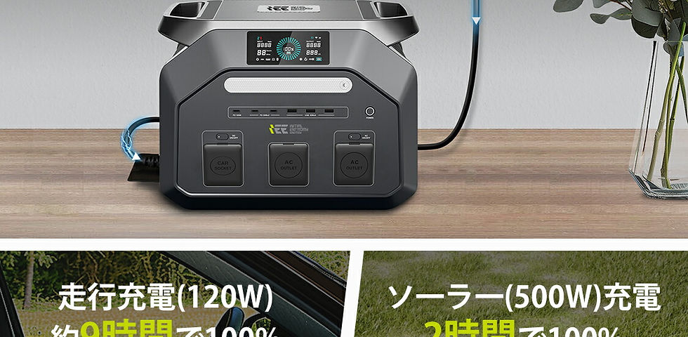 サムネイル： IEEtek ポータブル電源 P1800, 1024Wh大容量, 定格1800W/瞬間最大3600W, リン酸鉄バッテリー 長寿命10年 70分で急速フル充電…