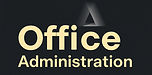 Clean modern wordmark logo reading Office Administration, minimalist professional style, b